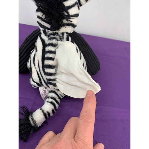 Scentsy Buddy 2012 Black and White Zebra Plush 9 inch Sitting - Picture 5 of 13
